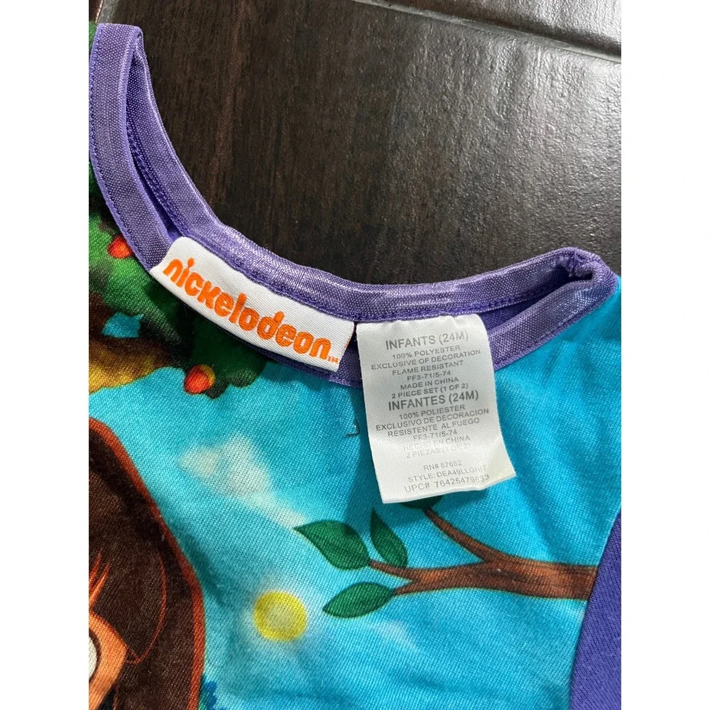 Nickelodeon Dora the Explorer Top Y2K Purple Long Sleeve Ruffle Hem Girls 24M - Picture 3 of 3